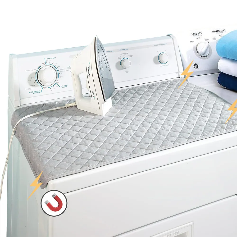 ポータブルキルティング洗濯乾燥機耐熱パッドアイアンボード代替カバー磁気アイロンマットブランケット
