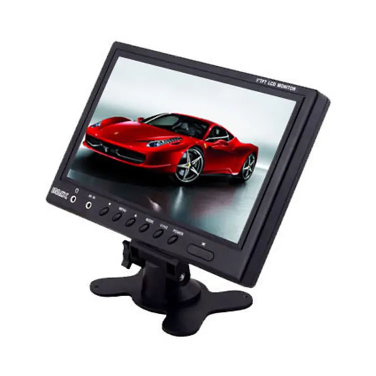 9010 9-Zoll-Automonitor Quad-Überwachungs bildschirm 16:9 Split-Screen-LCD-Desktop-Display mit Halterung