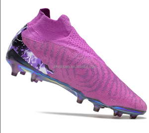 <span class=keywords><strong>Scarpe</strong></span> da calcio a taglio alto personalizzate da uomo <span class=keywords><strong>scarpe</strong></span> da calcio ad alta visibilità sportive tacchette FG AG in gomma per l'estate invernale Unisex taglio alto - Product Image 3