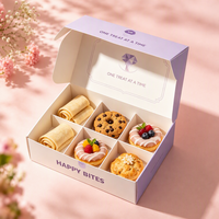 Boîtes à pâtisserie personnalisées en carton, qualité alimentaire, recyclables, biodégradables, avec fermeture magnétique, pour macarons, beignets, pâtisseries et en-cas