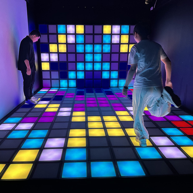 INTERACT FLOOR GAME Machine - LED Lighted Dance Floor with Jumping Grid Game Modes