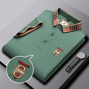 قمصان رجالية عالية الجودة بتصميم جديد، بأكمام قصيرة، قمصان جولف كاجوال، ملابس رجالية قطنية 100%، قابلة للتطريز والطباعة حسب الطلب - Product Image 5