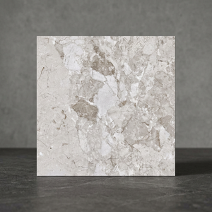 Baldosas de Porcelana Vitrificada Gris Breccia con Acabado Brillante, 600x600mm, Diseño con Aspecto de Mármol, Suministro de Fábrica Ceramika - Product Image 1