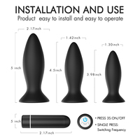 S-HANDE 3-teiliges Ferngesteuertes Butt Plug Sexspielzeug Keuschheits-Analplug Vibrator für Mann und Frau