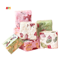 Nougat sucré halal, nouvellement disponible, confiserie personnalisée dans une variété de saveurs, nougat semi-mou