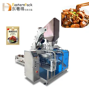 Automatic Vertical Doypack Soup Base Paste Dates Sauce Packing Machine Vffs Bone Soup Bean Paste 1kg Liquid Filling Machine