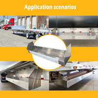 Soporte Universal Reforzado de Aluminio Plateado para Separador de Carga Estándar de Camión de Plataforma