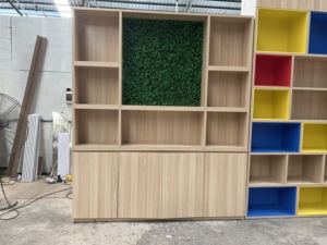 Bespoke cuốn sách trường hợp tủ gỗ Tủ Sách 5 kệ cho trường học hiện đại thư viện đồ nội thất cuốn sách trắng Kệ tổ chức kệ sách - Product Image 2