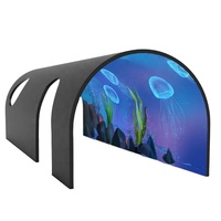 Layar LED Fleksibel Tahan Air untuk Luar Ruangan, Tampilan Dinding LED Bentuk Kreatif, Layar LED Lunak P3 P4, Panel LED Lengkung Berwarna Penuh yang Dapat Dilipat