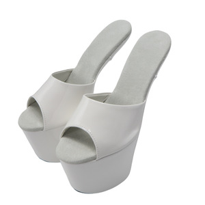 8 Zoll (20 cm) Neueste Performance-Slipper mit extrem hohem Stiletto-Absatz, Peeptoe, ohne Sohle, 10 cm Plateau, Herbst/Winter - Product Image 2