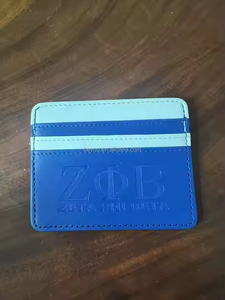 Alpha Greek Sorority Logo personalizado Tarjetero de cuero PU de doble cara Verde Rosa Multi-Slots Monedero delgado para damas Drop <span class=keywords><strong>Shopping</strong></span> - Product Image 6