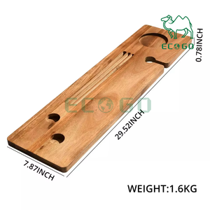 Plateau de baignoire en bambou pour baignoire Plateau de bain en bois d'acacia avec porte-verre à vin et porte-livre avec - Product Image 5