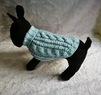 2017 el yapımı köpek hediye kablosu örgü yavru Pet köpek giyim giyim ceket kazak