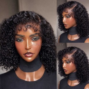 Pelucas <span class=keywords><strong>de</strong></span> <span class=keywords><strong>Cabello</strong></span> Humano Natural Corto y Rizado con Corte Pixie y Bordes 4C, Pelucas <span class=keywords><strong>de</strong></span> <span class=keywords><strong>Cabello</strong></span> Humano Natural 13x6 <span class=keywords><strong>para</strong></span> <span class=keywords><strong>Mujer</strong></span>, Peluca Bob Corta con Frente <span class=keywords><strong>de</strong></span> Encaje 13x4 - Product Image 4