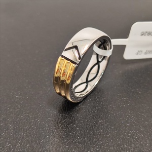 Atlantis Style Love Knot Anillo de dos tonos chapado en oro Plata de Ley 925 para hombres Compromiso Eternity Band Anillos - Product Image 2