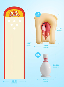 Toboggan aquatique sur le thème du bowling avec arroseur et 2 planches de surf pour le plaisir des enfants dans le jardin - Product Image 6