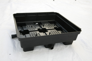 Black Rooftop Garden Green Roof Planters SL-X5015 <b>Square</b> Plastic Flower <b>Pot</b> Trays Self Watering Eco-Friendly Drainage Hole - Product Image 5