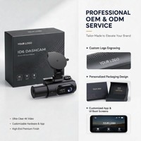 Caméra embarquée 3 canaux : Avant 4K, Intérieur 2K, Arrière 2K, Enregistrement 4K avec ADAS BSD, WiFi double bande 2.4G/5.8G, DVR de voiture