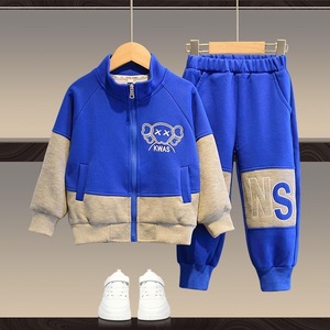 Ensemble de tenue d'hiver pour bébé garçon, en pur coton, anti-plis, sweat-shirt et pantalon de survêtement peints à la main, deux pièces, nouveau style coréen 2026 - Product Image 4