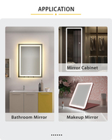 Vente chaude DC12V 24V LED interrupteur de détection tactile miroir intelligent 3a 36w interrupteur de réglage de la luminosité à trois couleurs