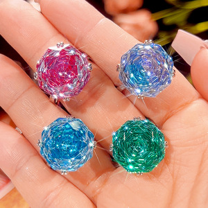 Gioielli alla Moda, Anello Regolabile Minimalista in Rame Ecologico con Zircone Verde <span class=keywords><strong>Smeraldo</strong></span> da 16mm per un Uso Quotidiano Raffinato - Product Image 5