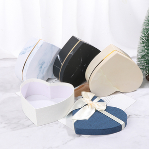 Luxury Gift box packaging paper box large heart shaped boxes set wholesale luxury two layer heart shape packaging