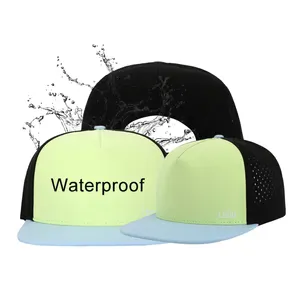 Waterproof Breathable Laser Perforated Hole Gorras Hat High Quality 2 Tone 5 Panel Snapback Hat