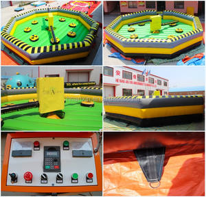 8 joueurs <span class=keywords><strong>action</strong></span> wipeout game meltdown mécanique gonflable wipeout ride zone - Product Image 3