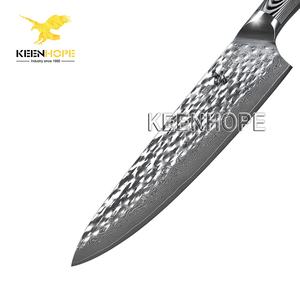 KEENHOPE Artesanal Chef 8 Polegada com 67 Camadas VG10 Núcleo G10 Handle Damasco Kitchen Knife Vacuum Tratamento Térmico Lâmina Impressionante - Product Image 3