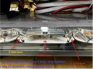 Nueva y elegante Barra de luz LED de 3 vatios de alto brillo con 198 LED Barra de luces de advertencia de vehículos de emergencia Barra de recuperación de remolque de baliza de <span class=keywords><strong>ambulancia</strong></span> - Product Image 2
