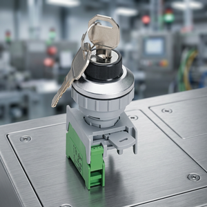 30mm Key Lock <b>Switch</b> 2 Position Spring Return 16A IP40 Rotary Head Screw Terminal Industrial Control - Product Image 5