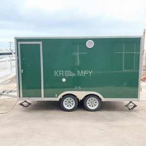 Vending Van Catering Vintage Retro Bbq Fast Kiosk <b>Outdoor</b> Mobile Square Trailer Truck Food Carts with <b>Kitchen</b> - Product Image 2