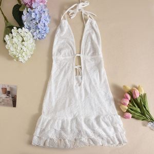 Dropshipping Abbigliamento Donna 2025, Nuovi Arrivi Trendy, Abito Bianco Senza Maniche con Schiena Scoperta - Product Image 1