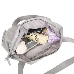 Sac fourre-tout de <span class=keywords><strong>plage</strong></span> en <span class=keywords><strong>toile</strong></span> noir extra large surdimensionné unisexe avec fermeture à bouton zippé, deux poignées, motif enveloppe de voyage - Product Image 5