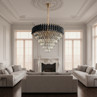 Lustre de plafond moderne à LED, luminaires de luxe pour chambre à coucher, salon, décoration, lampe en cristal
