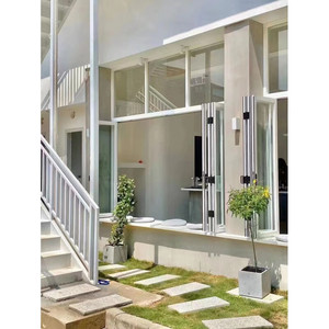 Puertas de rotura térmica y Marco de Ventanas insonorizadas Ventana plegable con vidrio templado Impacto de huracán Ventanas plegables de aluminio - Product Image 4