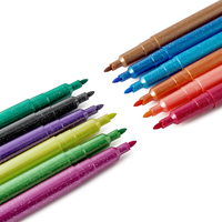 12 couleurs paillettes Art peinture marqueur peinture stylos pour la fabrication de cartes, dessin d'album photo, lettrage de signature, écriture