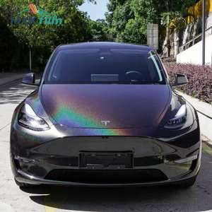 Vinilo para Automóvil en Negro Satinado de Fibra de Carbono, Rojo Vino Mate, Verde Mate, Rojo Sangre de Dragón Holográfico de 3m - Product Image 2