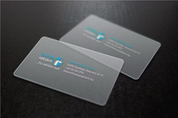 Cartes de visite professionnelles transparentes en PVC PET personnalisées avec impression couleur intégrale en usine