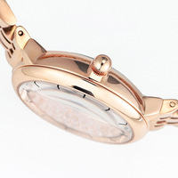 Nuevo Reloj de Cuarzo con Correa de Aleación a la Moda para Mujer, Diseño de Cielo Estrellado, Resistente al Agua, Esfera de 30 mm, Caja de 10 mm de Grosor