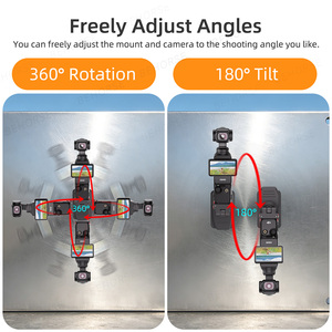 Clip magnétique pour sac à dos pour Pocket 4/3, adaptateur à dégagement rapide, base de clip alligator réglable pour accessoires de caméra DJI Pocket 4/3 - Product Image 4