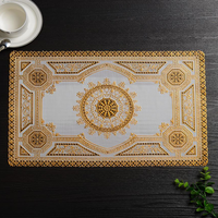 Nouveau produit 30*45cm, nappe de table rectangulaire en PVC écologique, design moderne, estampage dorée, décoration de la maison, salle à manger, cuisine