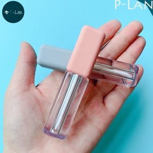 Tubos cuadrados de brillo de labios, tubos de brillo de labios pequeños, personalizados, con caja y logotipo, tacto suave, color gris y rosa, 100 ml, marca de P-LAN, disponible, 2,5 Uds. - Product Image 6