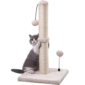 Mèo gãi bài cơ bản cao cấp Kitten scratcher sisal Scratch bài viết với treo bóng cho mèo con hoặc mèo nhỏ hơn
