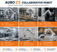 Bras robotique collaboratif AUBO C3 à 6 axes avec une portée de 624 mm, charge utile de 3 kg, cobot pour l'assemblage de précision et le placement