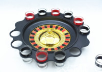 Machine de roulette de casino en verre pour jeu à boire avec 2 balles