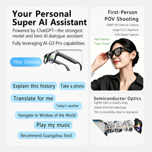 <span class=keywords><strong>Gafas</strong></span> Inteligentes 2026 Último Modelo AI-G4, Molde Privado, 20MP, Luz Verde, HUD, Conducción Ósea, Diseño Abierto, 8GB 64GB, para Uso en Exteriores - Product Image 6