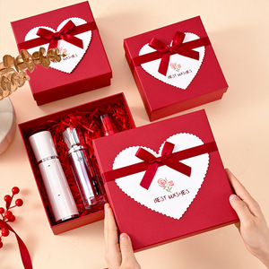 2025 Hình Dạng Tùy Chỉnh Và Logo Gấp Hộp Valentine Của Ngày Thiên Đàng Trái Đất Nắp Hộp Màu Đỏ Hình Trái Tim Hộp Quà Tặng Cho Son Môi Nước Hoa - Product Image 1