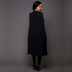 Blazer long pour <span class=keywords><strong>femme</strong></span> <span class=keywords><strong>Cape</strong></span> Coat Solid Lady Cardigan Poncho New Elegant Split Windbreaker Suit Coat - Product Image 6