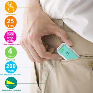 Lampe de lecture LED pliable mini, rechargeable par USB, avec clip, portable et à intensité réglable pour la lecture - Product Image 6